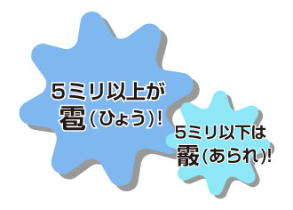 あられ 雹 違い