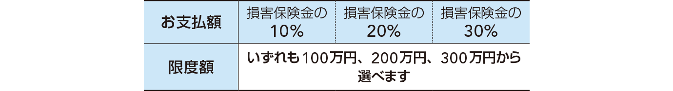 保険金のお支払限度額